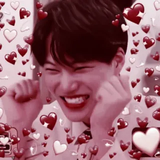 😍 cuore, amore, kpop, ritratto, felice, gioia whatsapp sticker