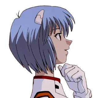 ✨ Rei Ayanami Neon Genesis Evangelion anime, rei, ayanami, evangelion, character telegram sticker