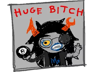 👸 HUGE BITCH beleidigend, anstößig, Cartoon whatsapp sticker