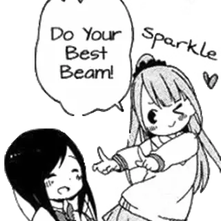 🥰 Do Your Best Beam! Sparkle Anime, Cartoni animati, Manga, Carino, Amicizia telegram sticker