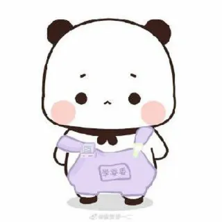 🖤 学要要 Panda, Fofo, Kawaii, Desenho animado, Animal, Urso, Adesivo telegram sticker