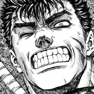 ⚔ Guts Berserk Manga, Anime, Enojado, Lucha, Berserk telegram sticker