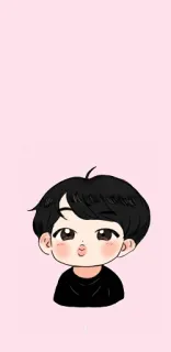 😚 Kreskówka, Słodki, Chłopak, Kpop, Postać, Ilustracja telegram sticker