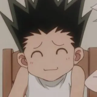 🌿 Gon Freecss Hunter x Hunter Animé, Garçon, Sourire, Personnage telegram sticker