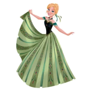 😃 Anna Frozen anna, disney, frozen, princess, cartoon, character, dress telegram sticker