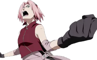 👊 Sakura Naruto Anime, Manga, Combat, Sakura, Naruto whatsapp sticker