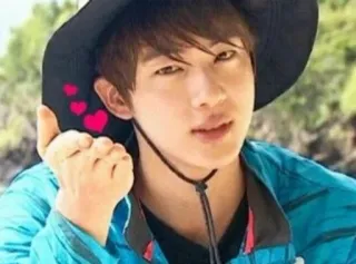 😘 man, hat, hearts, person, outdoors, portrait telegram sticker
