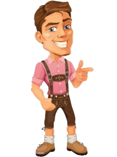 👉 tedesco, bavarese, lederhosen, oktoberfest, cartoni animati telegram sticker