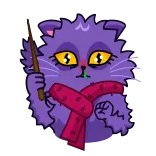 Witch Cat telegram stickers