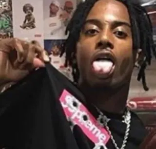 😜 rapper, música, Playboi Carti, Supreme, moda, língua whatsapp sticker