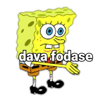 😏 Spongebob dava fodase spongebob, cartoon, meme, animated, character, funny telegram sticker