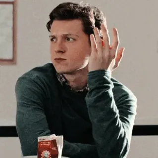 😐 Peter Parker Spider-Man Peter Parker, Tom Holland, Marvel, Spider-Man, penser, mème, confus telegram sticker