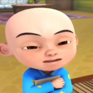 👩‍🦲 Upin Upin & Ipin Cartoon, Animation, Figur, Upin, Upin & Ipin telegram sticker