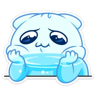 ☹️ cute, adorable, kawaii, sad, upset, cartoon whatsapp sticker