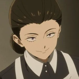 💜 Isabella The Promised Neverland Anime, Manga, The Promised Neverland, Isabella, Mama, Maid whatsapp sticker