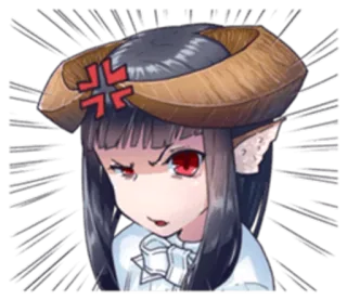 😠 ragazza anime, arrabbiata, contrariata, frustrata telegram sticker