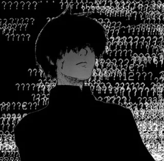 🪦 Anime, Manga, Frage, Dunkel, Mystery telegram sticker