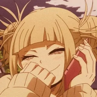 ☺️ Himiko Toga My Hero Academia Anime, My Hero Academia, Himiko Toga, Bösewicht, Handy, lächelnd whatsapp sticker