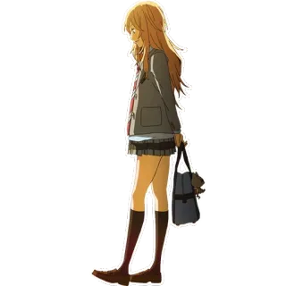 🙂 Anime, Ragazza, Uniforme scolastica, Cartone animato, Personaggio, Carino telegram sticker
