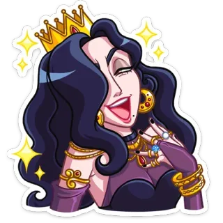 👸 wanita, mahkota, glamor, perhiasan, ratu, kartun telegram sticker