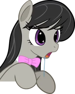 😍 pony, cartoon, animal, drool, bow tie telegram sticker