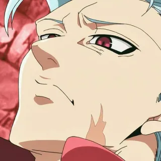 😒 Ban The Seven Deadly Sins Аниме, Персонаж, Семь смертных грехов, Лис греха жадности, Бессмертный, Мультфильм, Иллюстрация telegram sticker