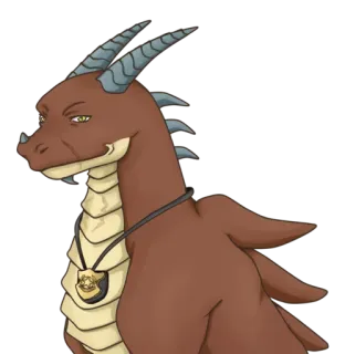 😏 dragón, policía, insignia, furry whatsapp sticker