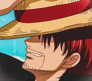 ⭕ Shanks One Piece Anime, One Piece, Shanks, Pirat, Strohhut, Rotes Haar, Manga telegram sticker