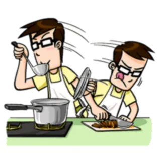 🍽 cooking, food, chef, kitchen, cartoon, animated telegram sticker