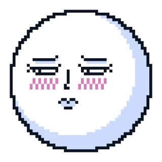 😳 pixel art, face, emoji, expression, sticker telegram sticker