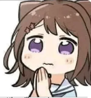 🙏 Anime, Niedlich, Mädchen, Katzenohren, Chibi telegram sticker