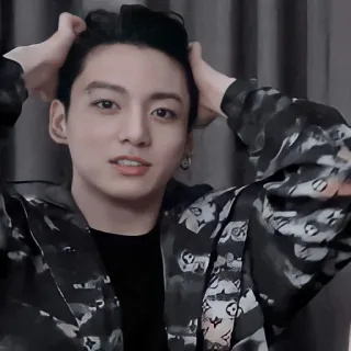 🌑 Jungkook Jungkook, BTS, K-Pop, cantante, ídolo, música telegram sticker