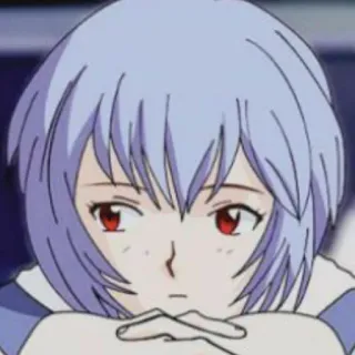 📓 Rei Ayanami Neon Genesis Evangelion Anime, Manga, Rei Ayanami, Neon Genesis Evangelion, Charakter whatsapp sticker