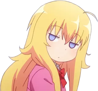 😒 Gabriel Gabriel Dropout anime, girl, blonde, cute, bored, expression, manga telegram sticker