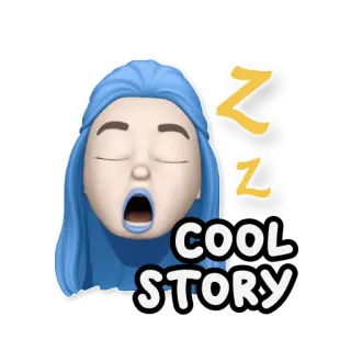 😴 COOL STORY entediado, dormindo, bocejando, meme, boa história, zzz telegram sticker