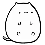 ☺️ kat, schattig, kawaii, dier, wit, cartoon, sticker telegram sticker