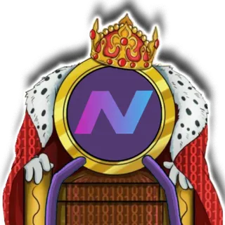 👑 couronne, violet, roi, royal, pièce, numérique telegram sticker