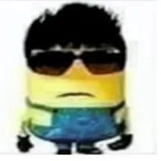 😐 Minion Minion, Cartoon, Sonnenbrille, Figur, Lustig telegram sticker