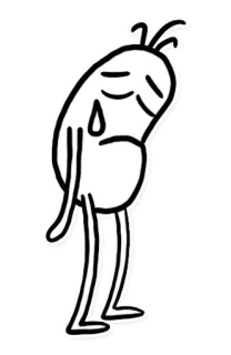 😥 грустный, плачущий, мультфильм, минимализм, линии, слеза telegram sticker