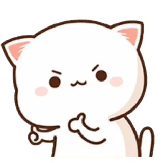 👍 cat, cartoon, sticker, middle finger, offensive, rude, animal telegram sticker