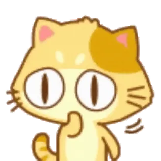 😣 кот, стикер, мультфильм, животное, в шоке, удивлен, милый telegram sticker