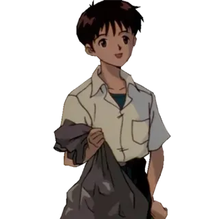 🙂 Shinji Ikari Neon Genesis Evangelion Anime, Charakter, Junge, Schuluniform, Evangelion, Shinji Ikari whatsapp sticker