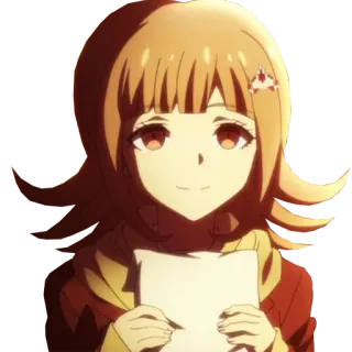 🤗 Chiaki Nanami Danganronpa anime, video game, girl, Chiaki Nanami telegram sticker