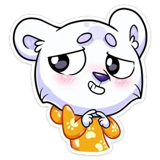 😬 Мультфильм, Животное, Медведь, Милый, Наклейка, Каваий telegram sticker