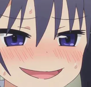 😁 アニメ, 女の子, 赤面, 汗, 緊張, 漫画 telegram sticker