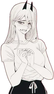 😈 Power Chainsaw Man anime, manga, chainsaw man, power telegram sticker