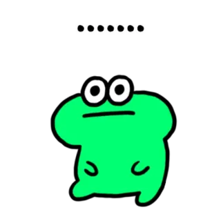 💬 ...... лягушка, мультфильм, зеленый, милый, животное, амфибия whatsapp sticker