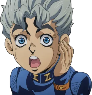 😱 Koichi Hirose JoJo's Bizarre Adventure Anime, Jojo, Koichi Hirose, überrascht, süß whatsapp sticker