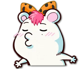 😚 hámster, dibujos animados, lindo, animal, pegatina, beso whatsapp sticker