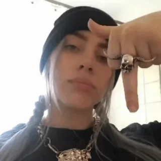 🌊 Billie Eilish muzyk, piosenkarz, celebryta, gwiazda pop, Billie Eilish, osoba telegram sticker